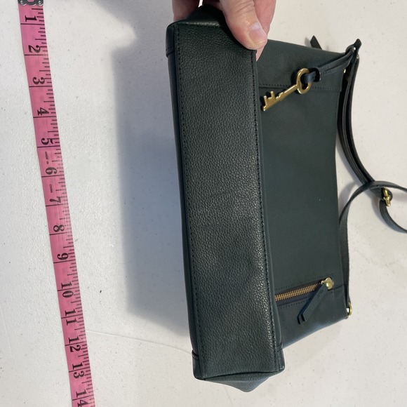 Fossil Women's Leather Crossbody Bag Hunter Green Key - Picture 5 of 8
